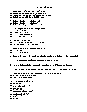 Bài tập Số học 6